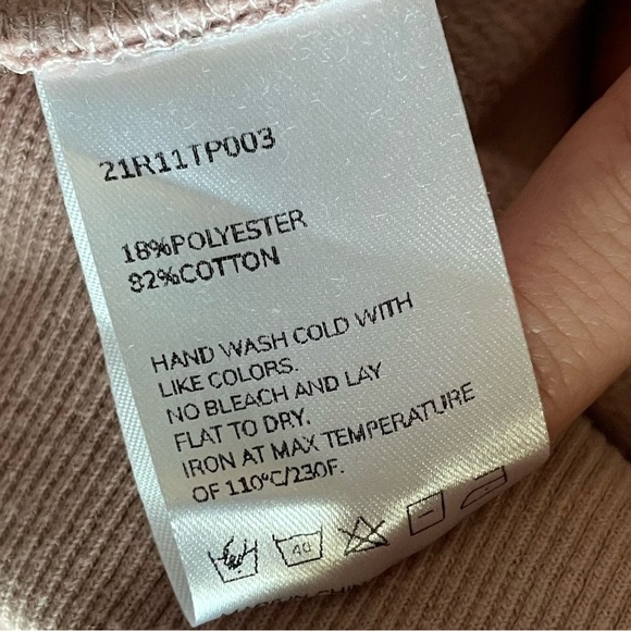 NWT Nap Loungewear Boxy Oversized Turtleneck Sweatshirt Blush Pink Small Cozy - Picture 12 of 14